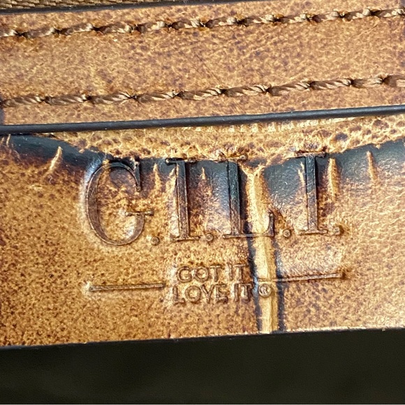 GILI Got It Love It genuine leather Croc embossed handbag purse NWOT - Picture 9 of 13